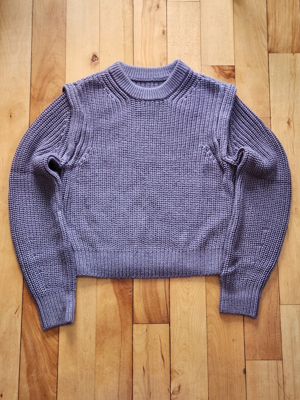 Abercrombie Strong Shoulder Ribbed Knit Sweater - S